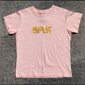 Vtg Y2K Split Skateboards Pastel Pink Girlie Ladies Tee Size (L)
